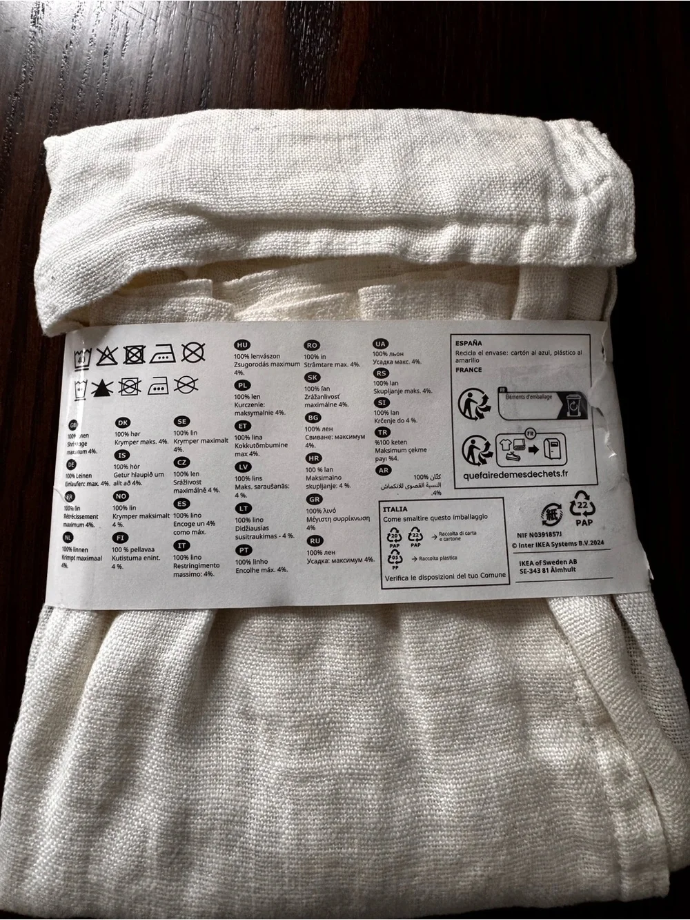 IKEA White Linen 20”x20” Pillow Cover